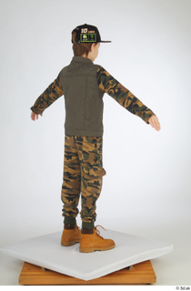  Novel beige workers shoes camo jacket camo trousers caps  hats casual dressed standing whole body 0014.jpg